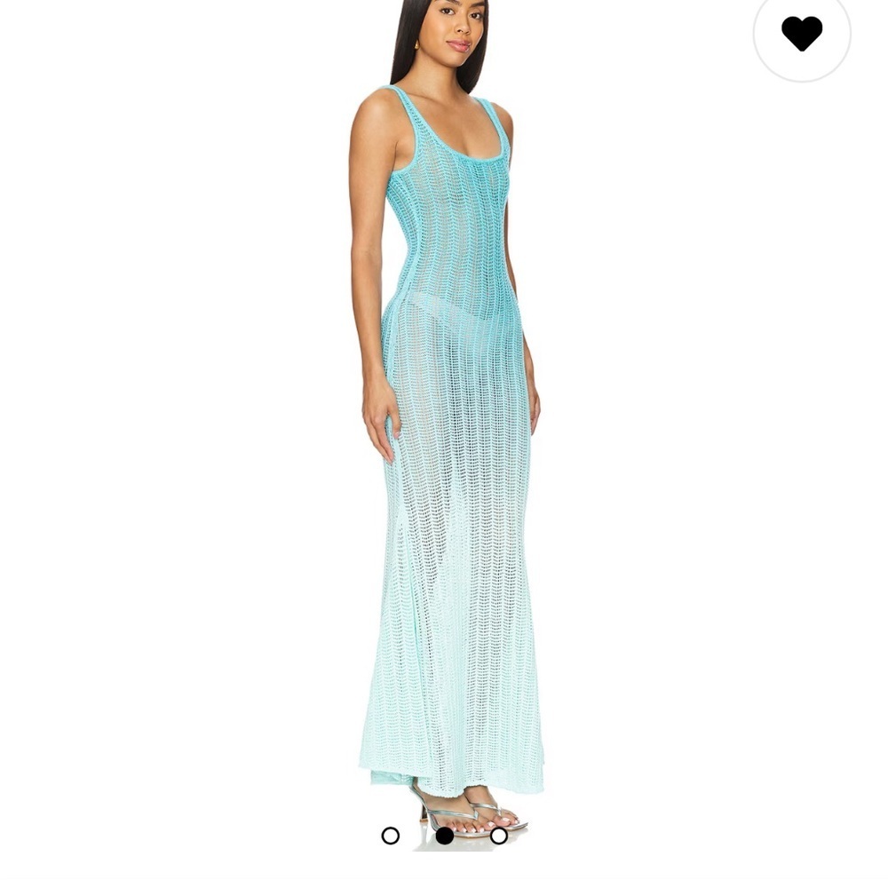 Lovers and Friends Katrina Mesh Maxi Dress in Blue Ombre size XS - Picture 2 of 10